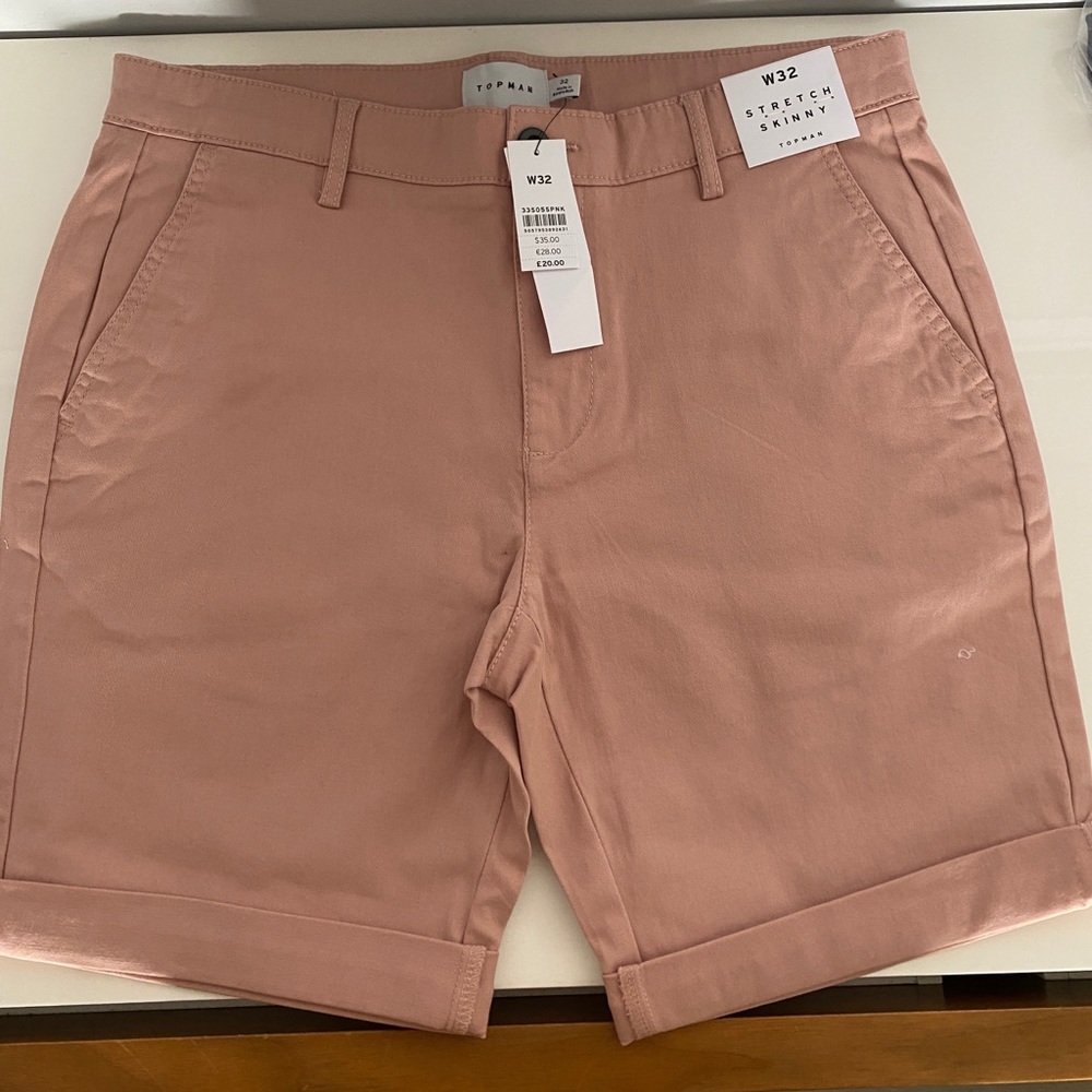 Top man stretch skinny shorts